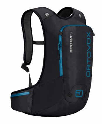 Ortovox Powder Rider 16  – Front View – Black Raven