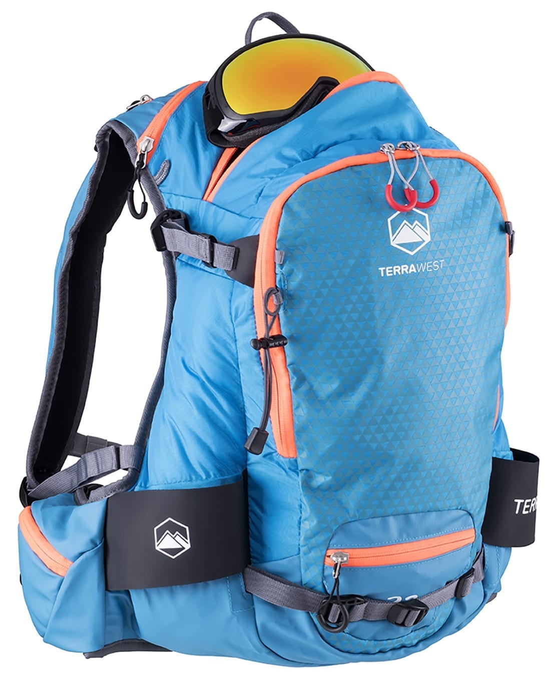 Terrawest Core 22 Litre Backpack (Recco Reflector Installed) - Fleece Lined Goggle Pocket
