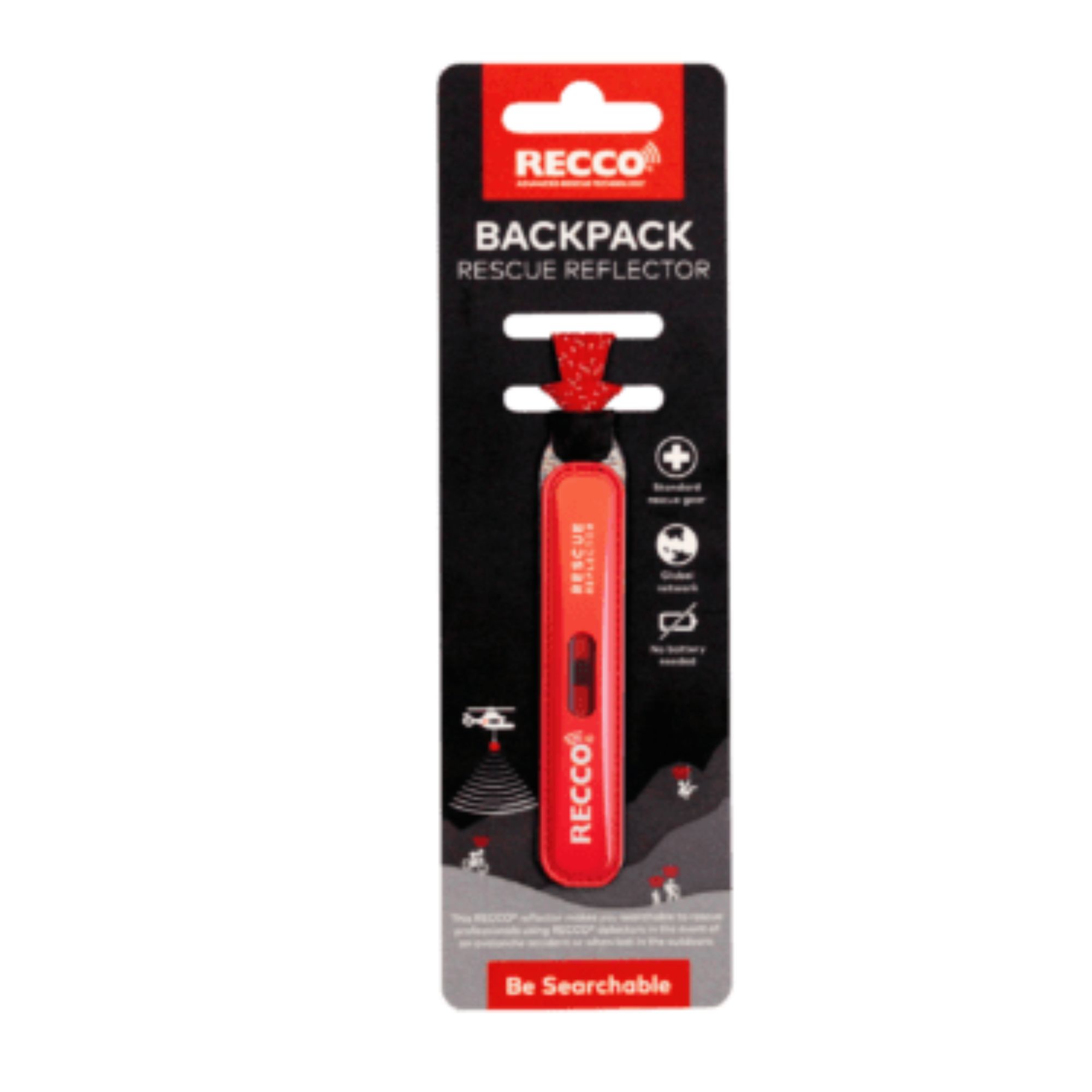 Recco Backpack Reflector – Red