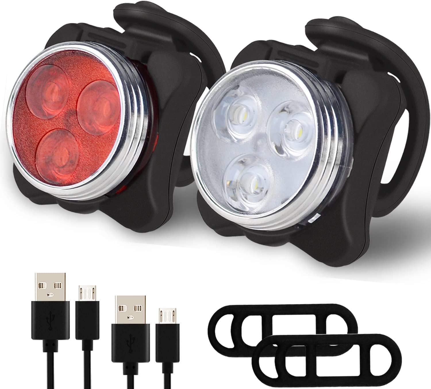 TerraWest Rechargeable LED Bike Light Set