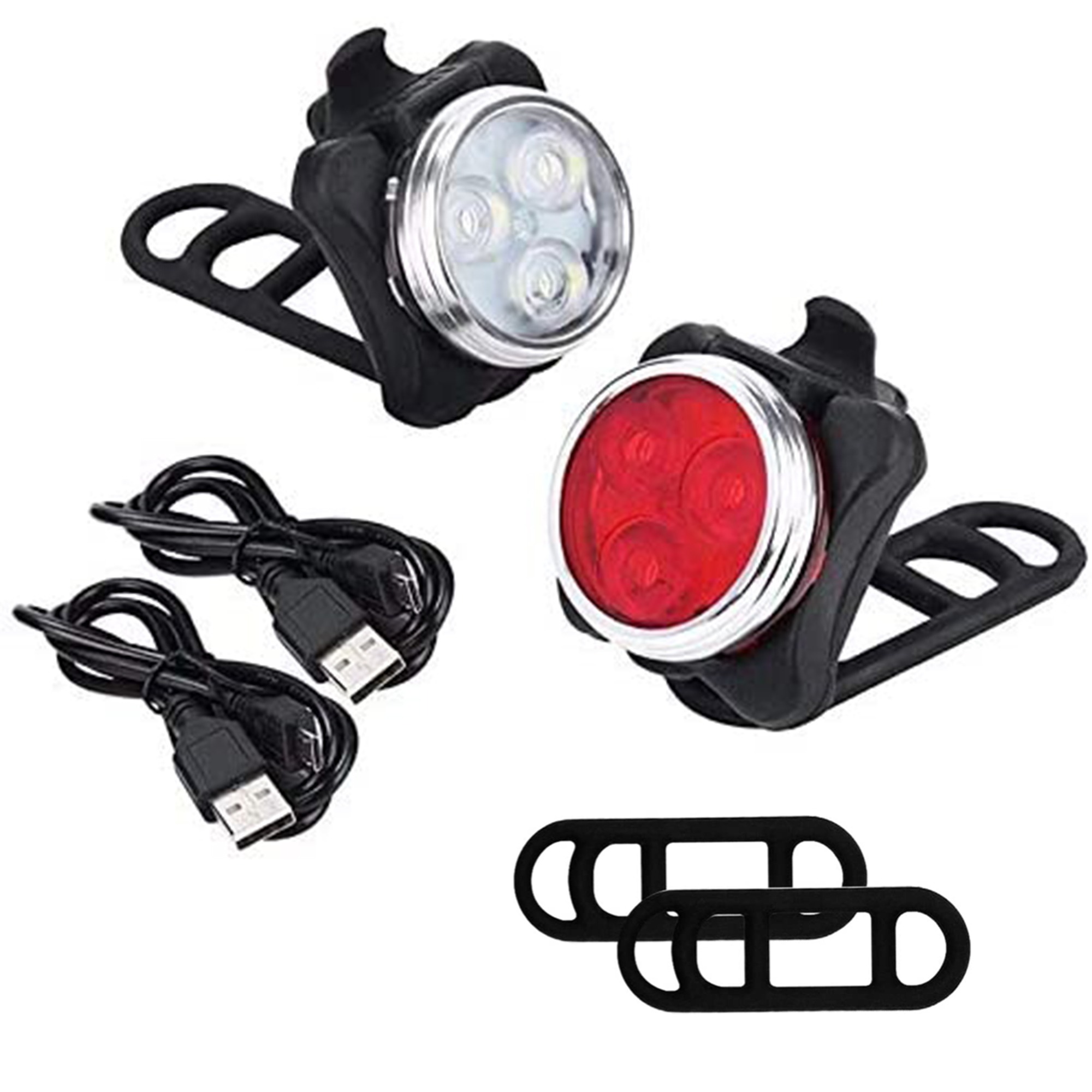 Bike Front Light LED Vintage 1LED Bicycle Headlight Taillight Super Bright High Lumens Electroplate Surface Treatment with Mounting Bracket Powered by AAA Battery Not Included Bike Accessory 