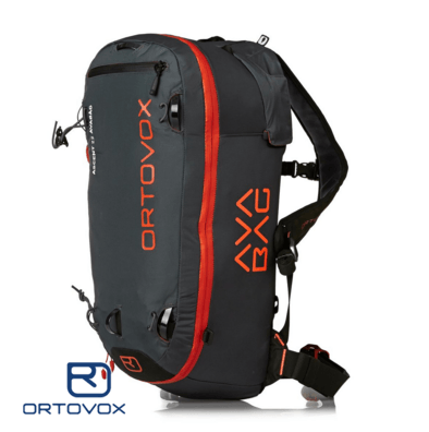 Front View  - Ortovox Ascent 22 Avabag - Black Anthracite