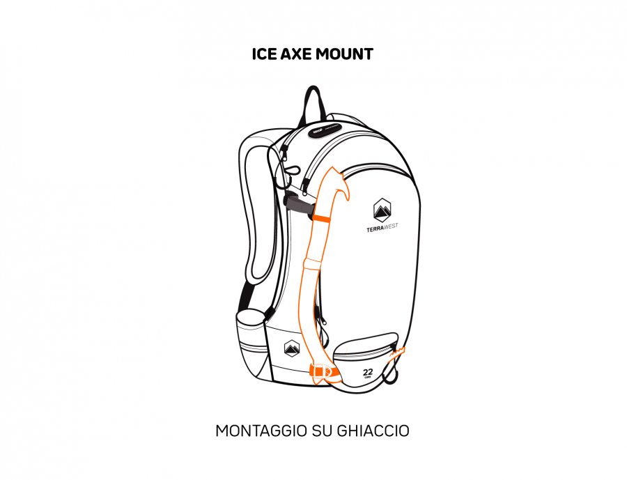 Terrawest Core 22 Litre Backpack - Ice Axe and Hiking Pole Mount
