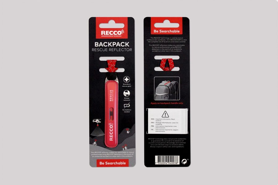 Recco Backpack Rescue Reflector - Red