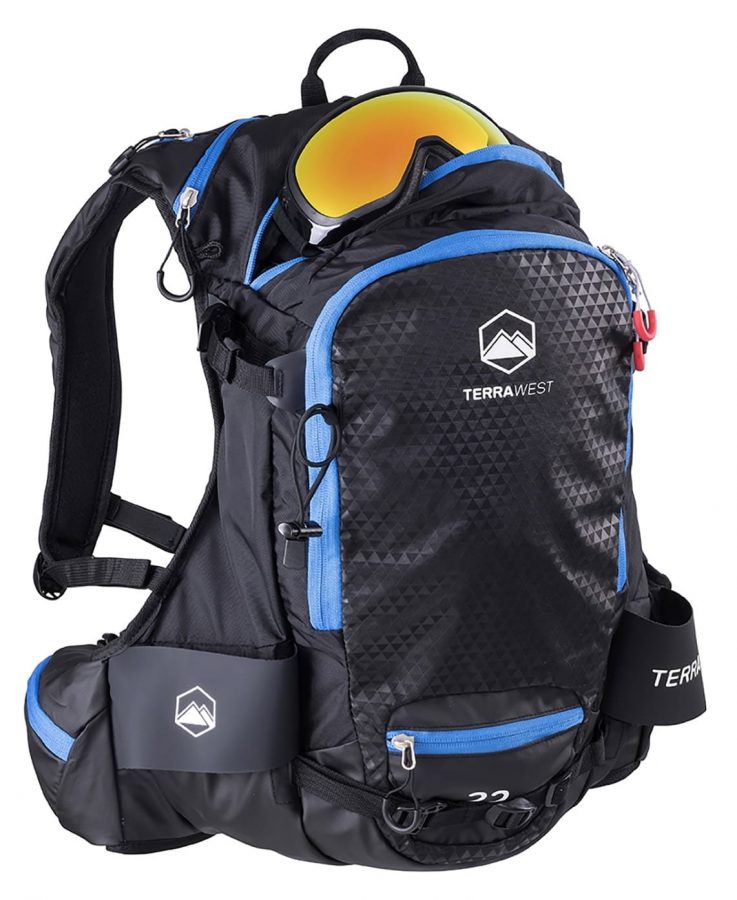 Terrawest Core 22 Litre Backpack (Recco Reflector Installed) - Fleece Lined Goggle Pocket